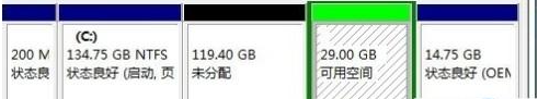 Win7旗舰版磁盘未分配空间无法新建分区