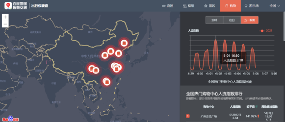 百度地图公布五一出行大数据 杭州西湖稳居全国热门景区榜首