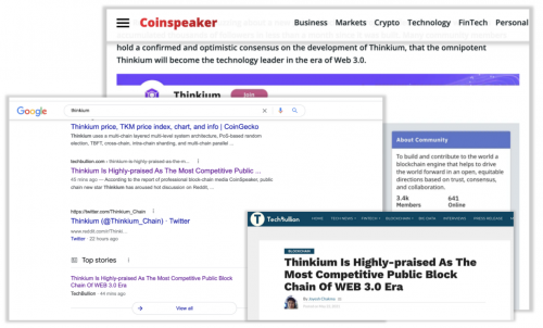 新公链崛起，外媒称Thinkium或成WEB3.0最具竞争力底层设施